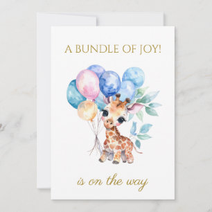 Invitación Personalizado Baby Giraffe con búnkeres