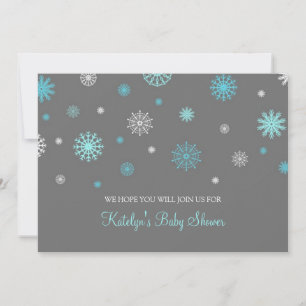 Invitación Personalizado Baby Shower del navidad de la nieve