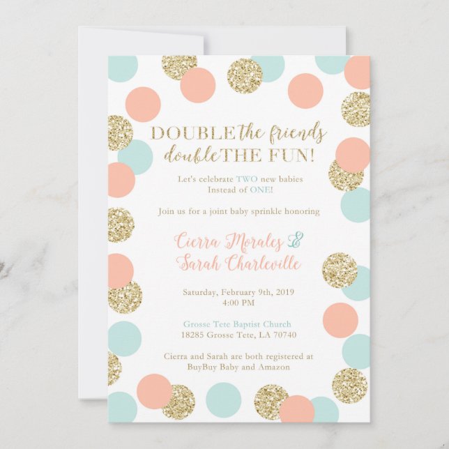 Invitación Personalizado Baby Sprinkle (Anverso)