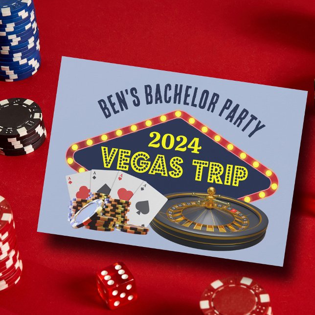 Invitación Personalizado Bachelor Party Las Vegas Trip Casino (Subido por el creador)