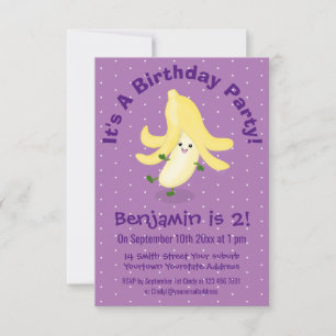 Invitación Personalizado bananero Cute kawaii
