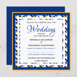 Invitación Personalizado BARBADOS  Patriotic Square Boda