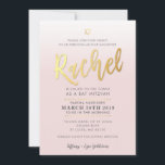 Invitación PERSONALIZADO Bat Mitzvah Invitar oro rosa pálido<br><div class="desc">*** NOTA - EL EFECTO DEL RELIEVE METALIZADO DORADO BRILLANTE ES UNA IMAGEN IMPRESA *** - - - - - - - - - - - - - - - - - - - - - - - - - - - - - - - - - - - -...</div>