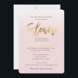 Invitación PERSONALIZADO Bat Mitzvah Invitar oro rosa pálido<br><div class="desc">*** NOTA - EL EFECTO DEL RELIEVE METALIZADO DORADO BRILLANTE ES UNA IMAGEN IMPRESA *** - - - - - - - - - - - - - - - - - - - - - - - - - - - - - - - - - - - -...</div>