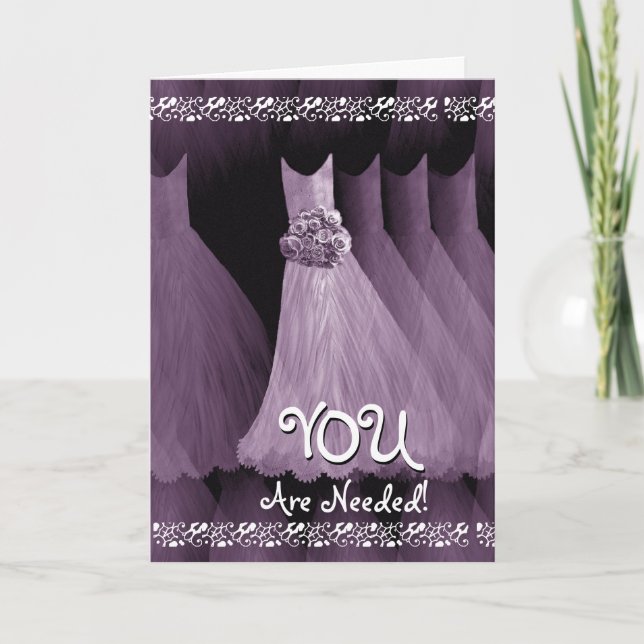 Invitación Personalizado Be My JUNIOR BRIDESMAID - GOLPES PUR (Anverso)