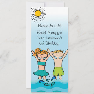 Invitación Personalizado Beach Pool Fiesta Natación Invitacio