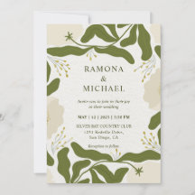 Personalizado Beige Gray Green Forest Floral Fest