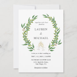 Invitación Personalizado Boda de color verde de agua verde bl