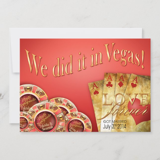 Invitación :: PERSONALIZADO: Boda de Coral Gold Las Vegas Del (Anverso)