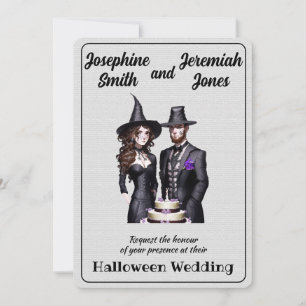 Invitación Personalizado Boda de Halloween gótico