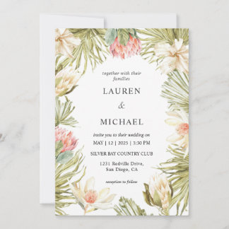 Invitación Personalizado Boda de marco africano rosa blanco