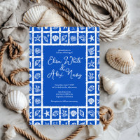Personalizado Boda marítimo Seashell Grid Beach