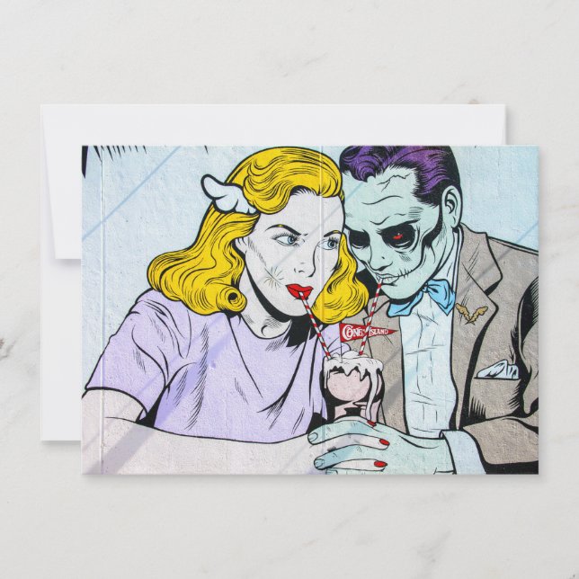 Invitación Personalizado Boda temática de Halloween (Anverso)