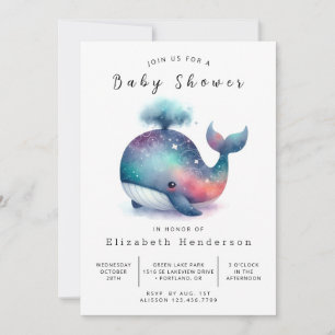 Invitación Personalizado bohemio Whale Baby Shower
