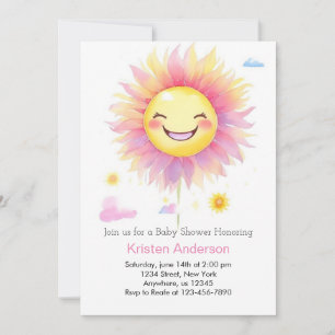 Invitación Personalizado Boho Sun Chica Baby Shower