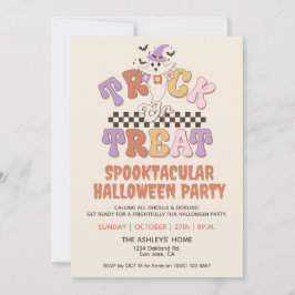 Invitación Personalizado Boo Ghost Trick o Trate Halloween