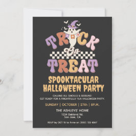 Invitación Personalizado Boo Ghost Trick o Trate Halloween