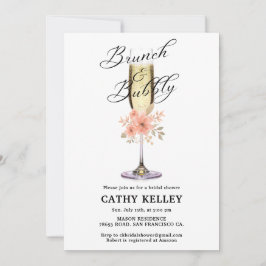 Invitación Personalizado Branch y Bubbly Bridal Shower