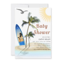 Personalizado Branded Beach Surfing Baby Shower