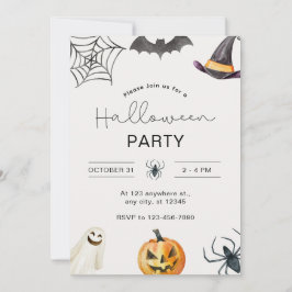 Invitación Personalizado Branded Elegant Adults Halloween Par