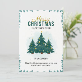 Invitación Personalizado Branded Green Modern Feliz Navidad