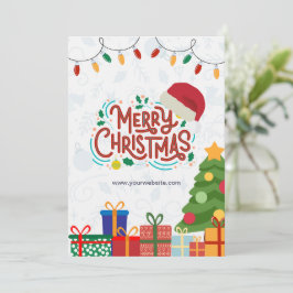 Invitación Personalizado Branded White & Red Simple Merry Chr