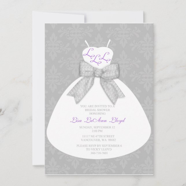 Invitación Personalizado Bridal Shower (Anverso)