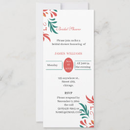 Invitación Personalizado Bridal Shower Elegante colorido Flor