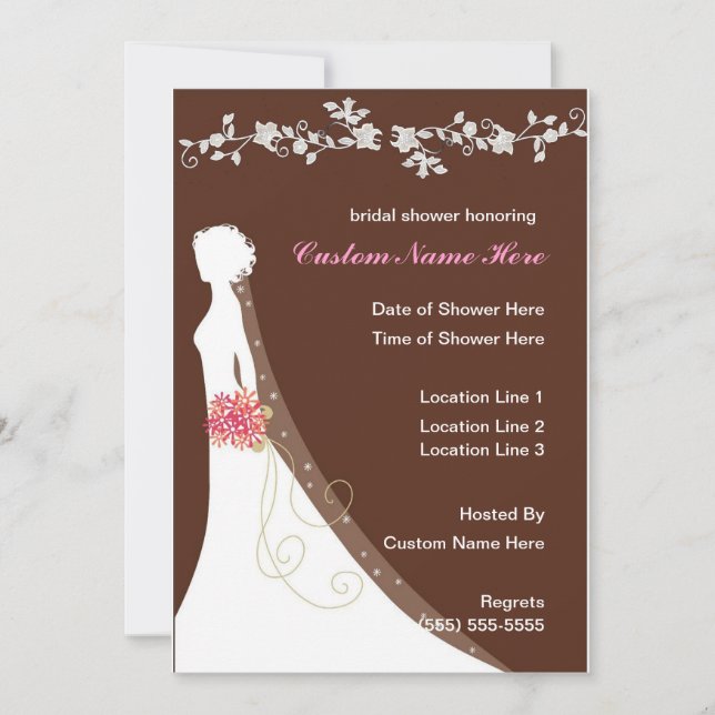 Invitación Personalizado Bridal Shower invita (Anverso)