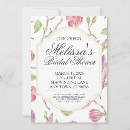 Invitación Personalizado Bridal Shower Invite, acuarela Flora