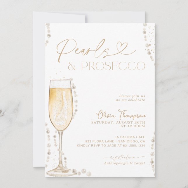 Invitación Personalizado Bridal Shower Invite | Para Lesly (Anverso)