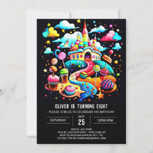 Invitación Personalizado Candy Cumpleaños