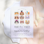 Invitación Personalizado Cats Kids Fiesta de cumpleaños perfe<br><div class="desc">¡Celebra tu día especial con estas adorables invitaciones de cumpleaños con temática de gatos! Estas tarjetas incluyen nueve gatos personalizados con accesorios divertidos, como coronas florales, arcos, gafas, bandas de cabeza, gorras y más. Los detalles de su fiesta personalizado aparecen a continuación en la tipografía de escritura moderna. Las tarjetas...</div>