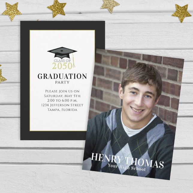 Invitación Personalizado clásico de fotografía de graduación  (Subido por el creador)
