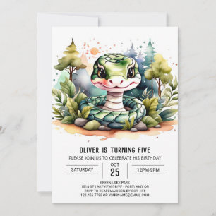 Invitación Personalizado Cobra Cumpleaños