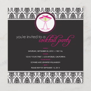 Invitación : personalizado: Cóctel elegante Invite_v3 del
