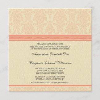 Invitación : personalizado: Coral/invitación poner crema de