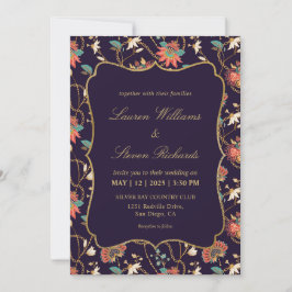 Invitación Personalizado Cream Colorful Boda Floral