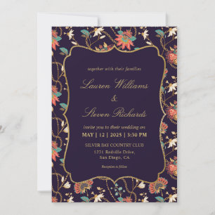 Invitación Personalizado Cream Colorful Boda Floral