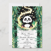 Personalizado Cute Woodland Panda Baby Shower