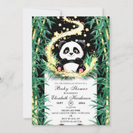Invitación Personalizado Cute Woodland Panda Baby Shower