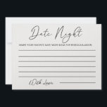 Invitación Personalizado Date Ideas Noche Card Nodal Shower J<br><div class="desc">Personalizado Date Ideas Noche Card Nodal Shower Juego</div>