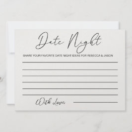Invitación Personalizado Date Ideas Noche Card Nodal Shower J