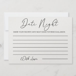 Invitación Personalizado Date Ideas Noche Card Nodal Shower J