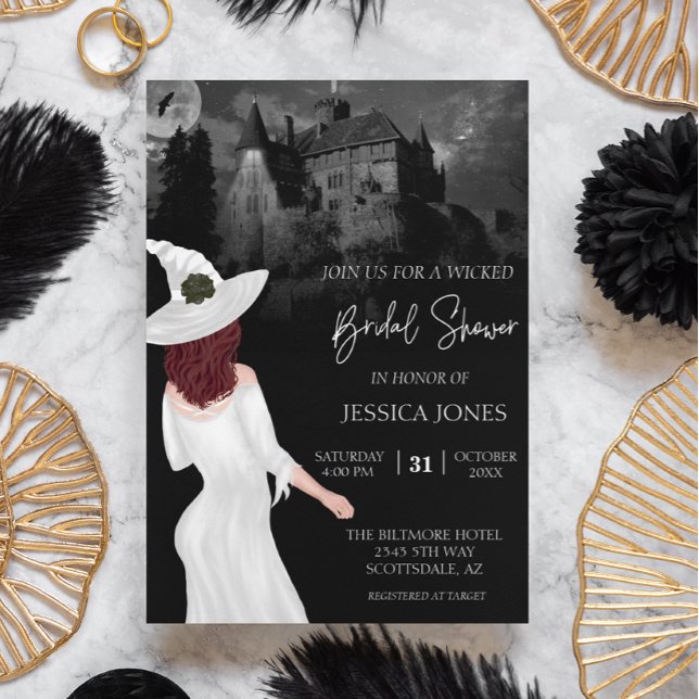 Invitación Personalizado de acuarela ducha de novia Halloween (Subido por el creador)
