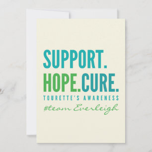Invitación personalizado de apoyo de tourette esperanza cura