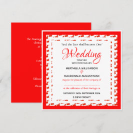 Invitación PERSONALIZADO de BANDERA CHINA Patriotic Square 婚