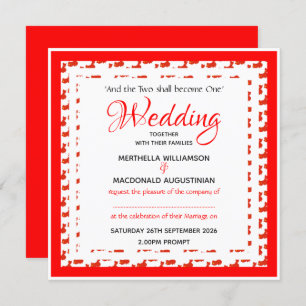 Invitación PERSONALIZADO de BANDERA CHINA Patriotic Square 婚 