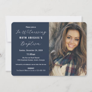 Invitación Personalizado de bautismo de adultos moderno Invit