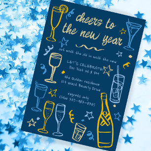 Invitación Personalizado de bebidas de cóctel Fiesta del AÑO